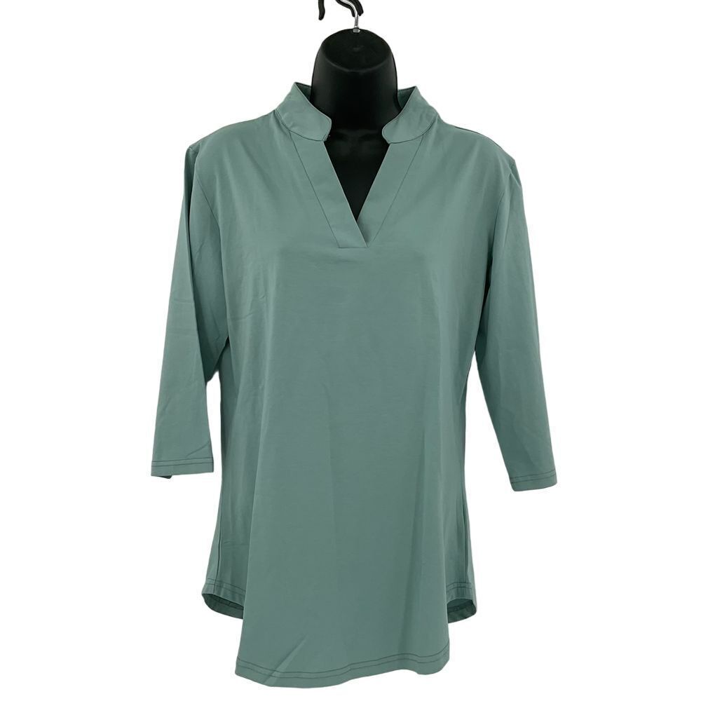 CEASIKERY Women's 3/4 Sleeve V Neck Tops Casual Tunic Blouse Loose‎ Shirt NWT